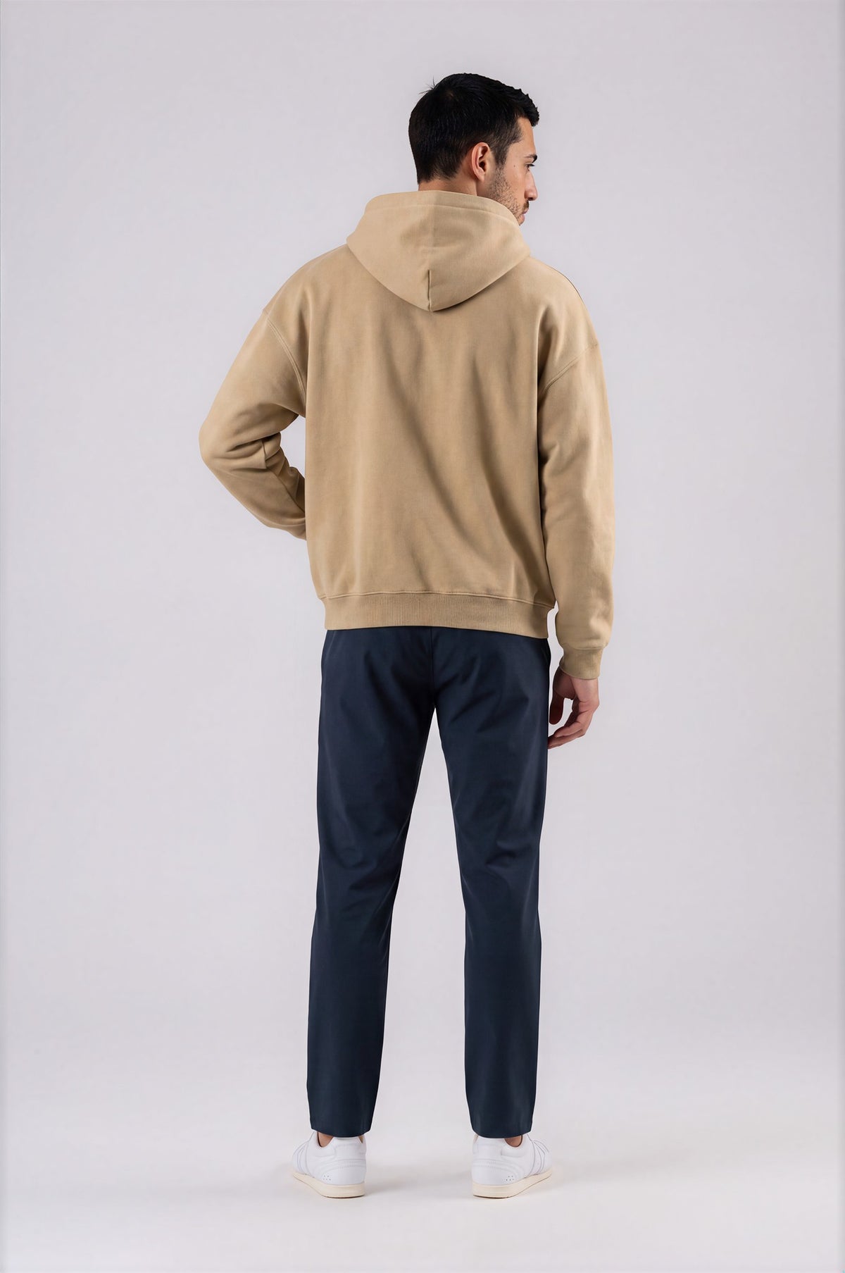 Lightweight Tapered Track Pants - Navy Blue - back