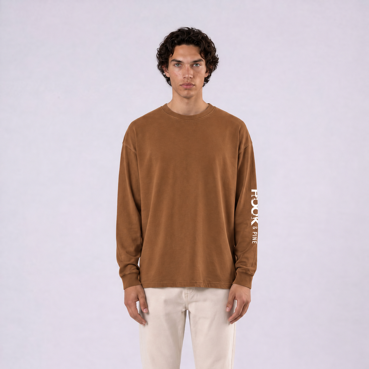 Leaf Vintage Tee - Brown - front