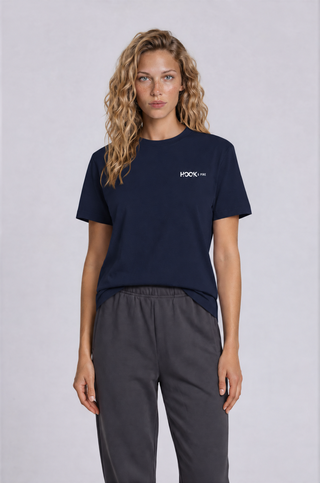 Floral Tee - Royal Blue - front