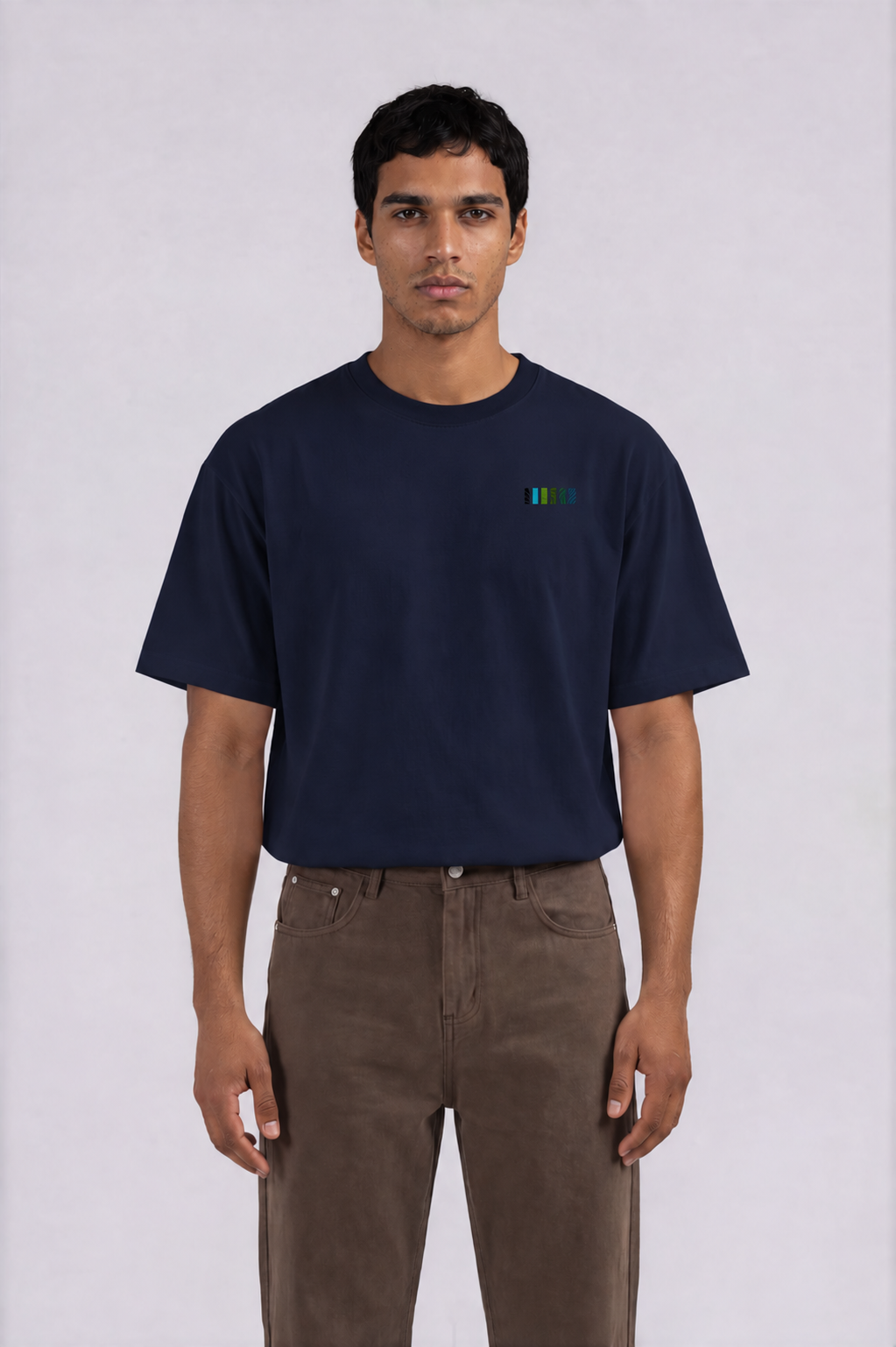 Essential Boxy Tee - Navy Blue - front - m