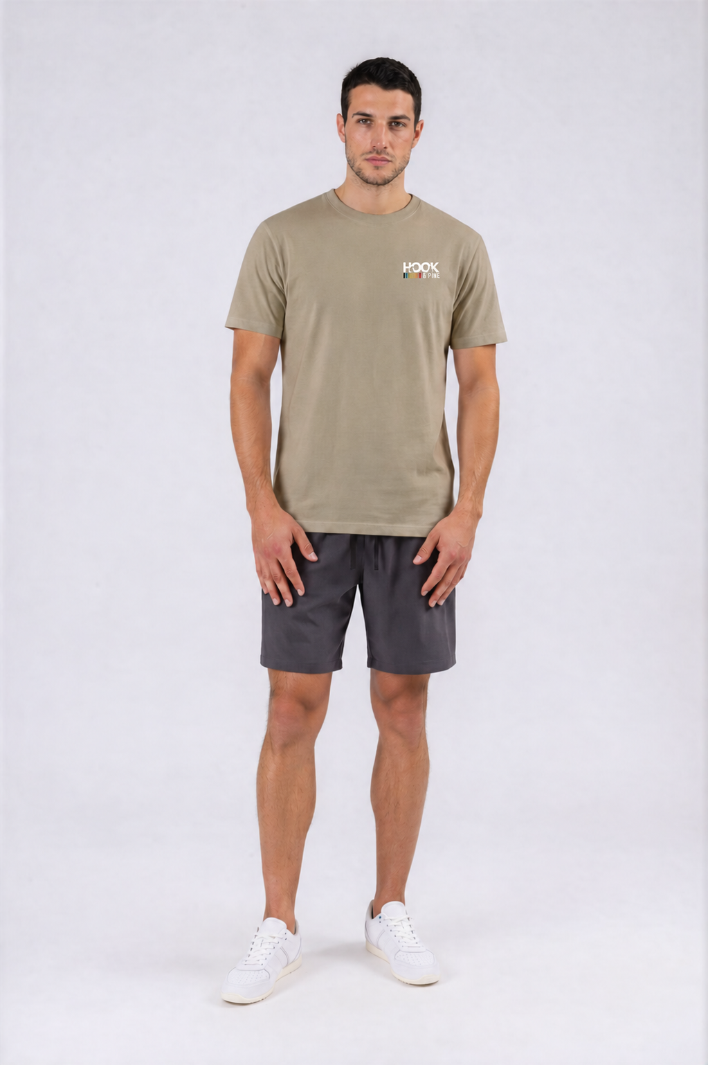 Stacked Frog Tee - Coffee - front