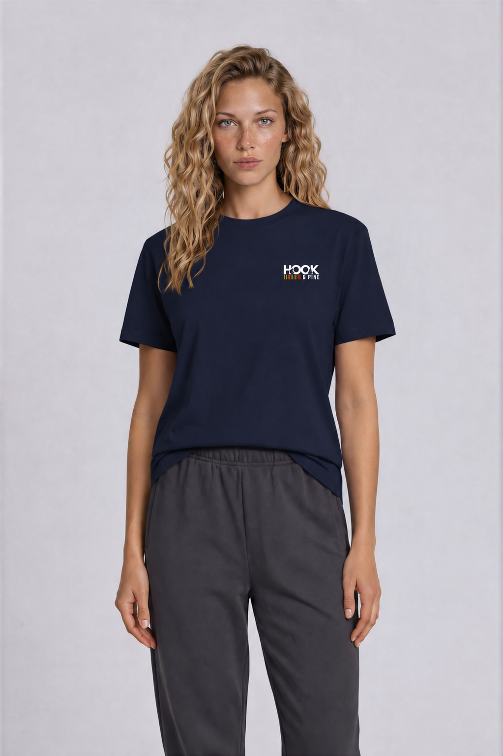 Great Grey Owl Tee - Royal Blue - front - w