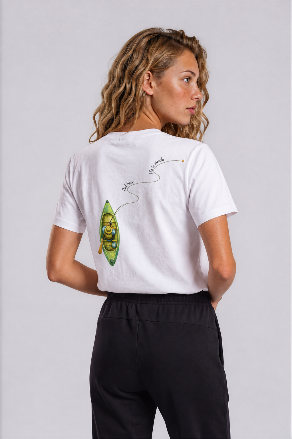 Life Is Simple Tee - White - back