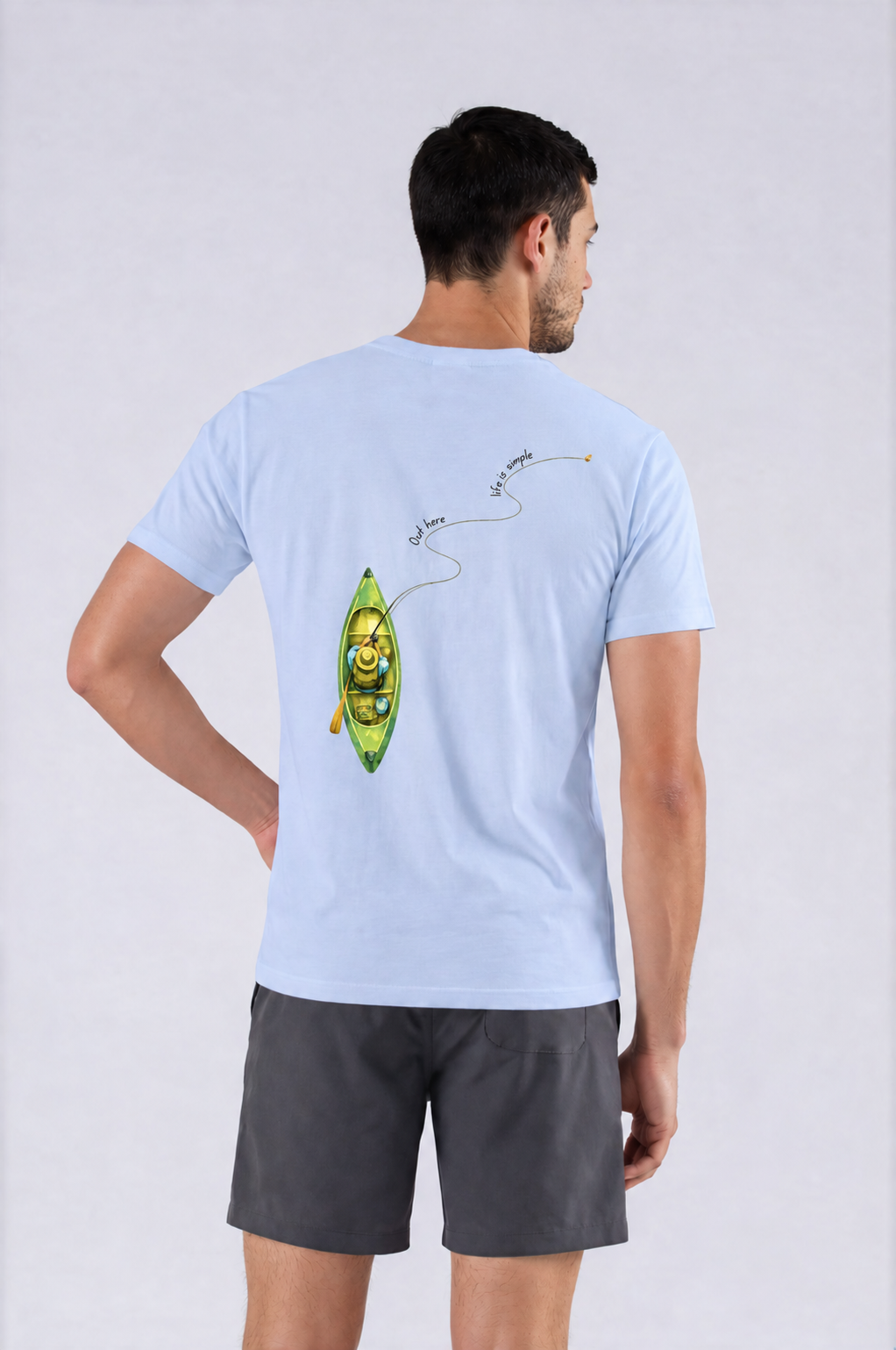 Life Is Simple Tee - Sky Blue - back