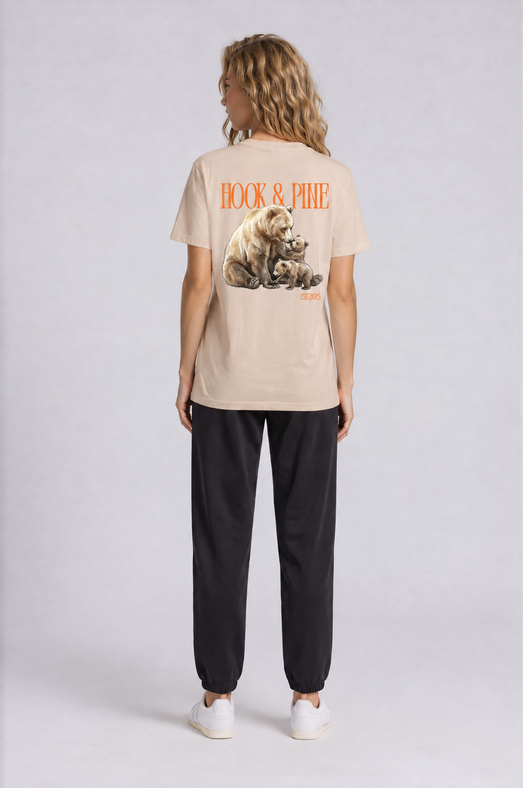Bear Cub Tee - Khaki - back
