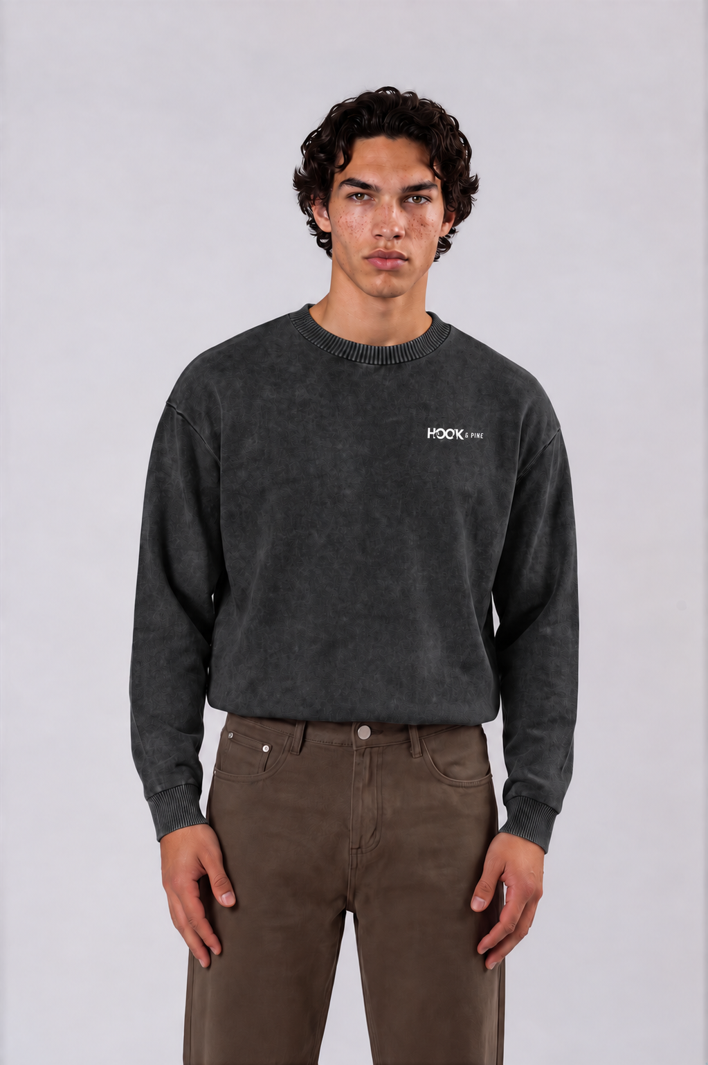 Men's Oversized Lightweight Sweater - Black - front - m