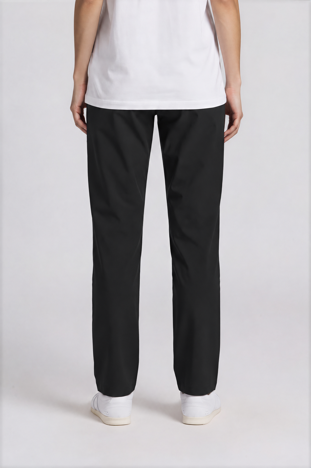Lightweight Tapered Track Pants - Black - back detail