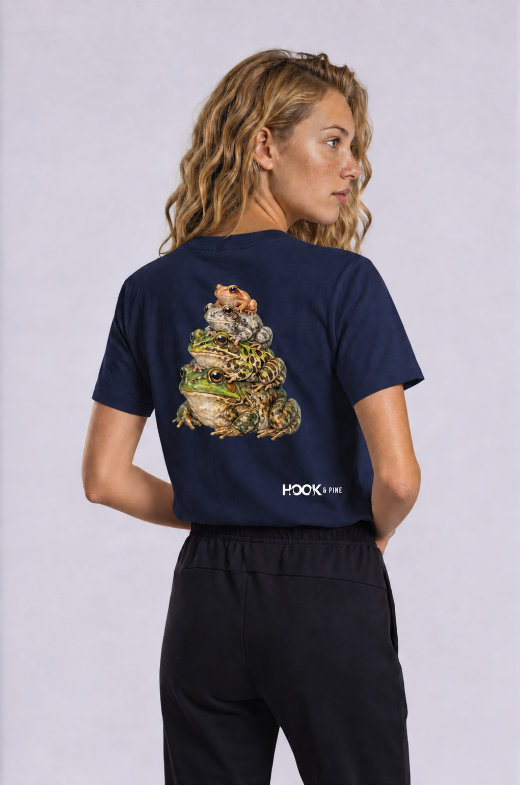 Stacked Frog Tee - Royal Blue - back
