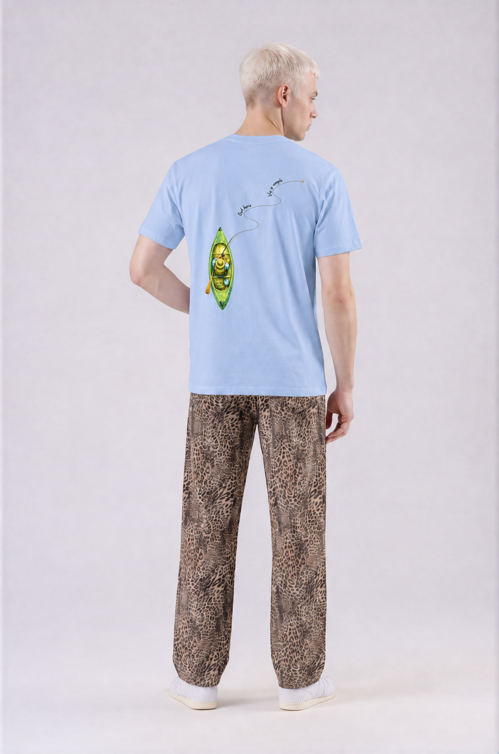 Life Is Simple Tee - Sky Blue - back