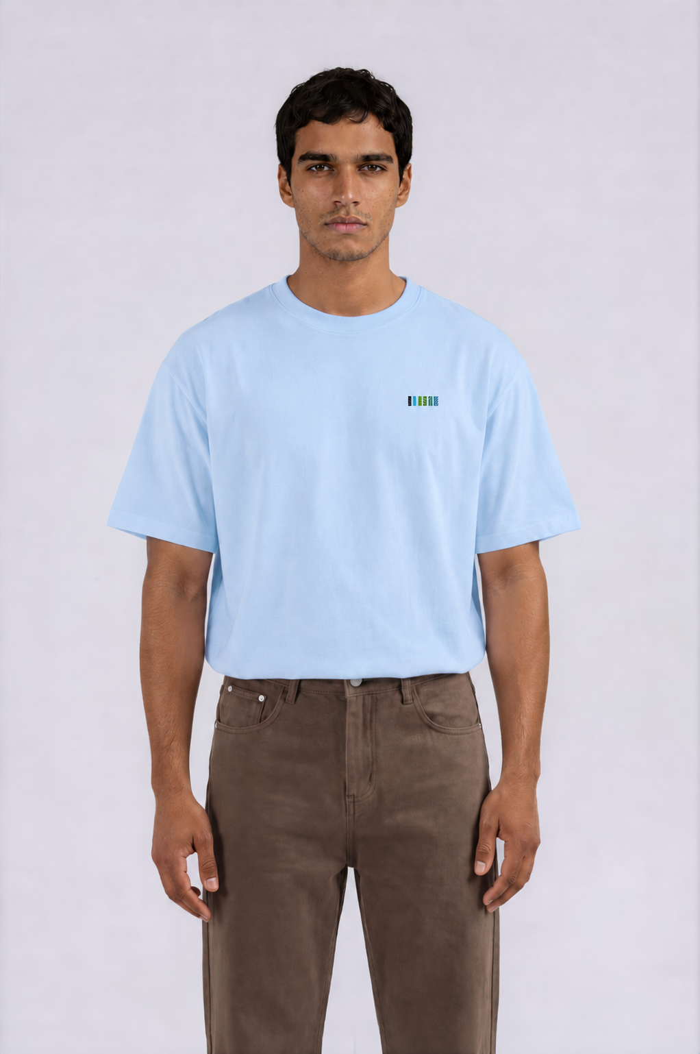 Essential Boxy Tee - Sky Blue - front - m