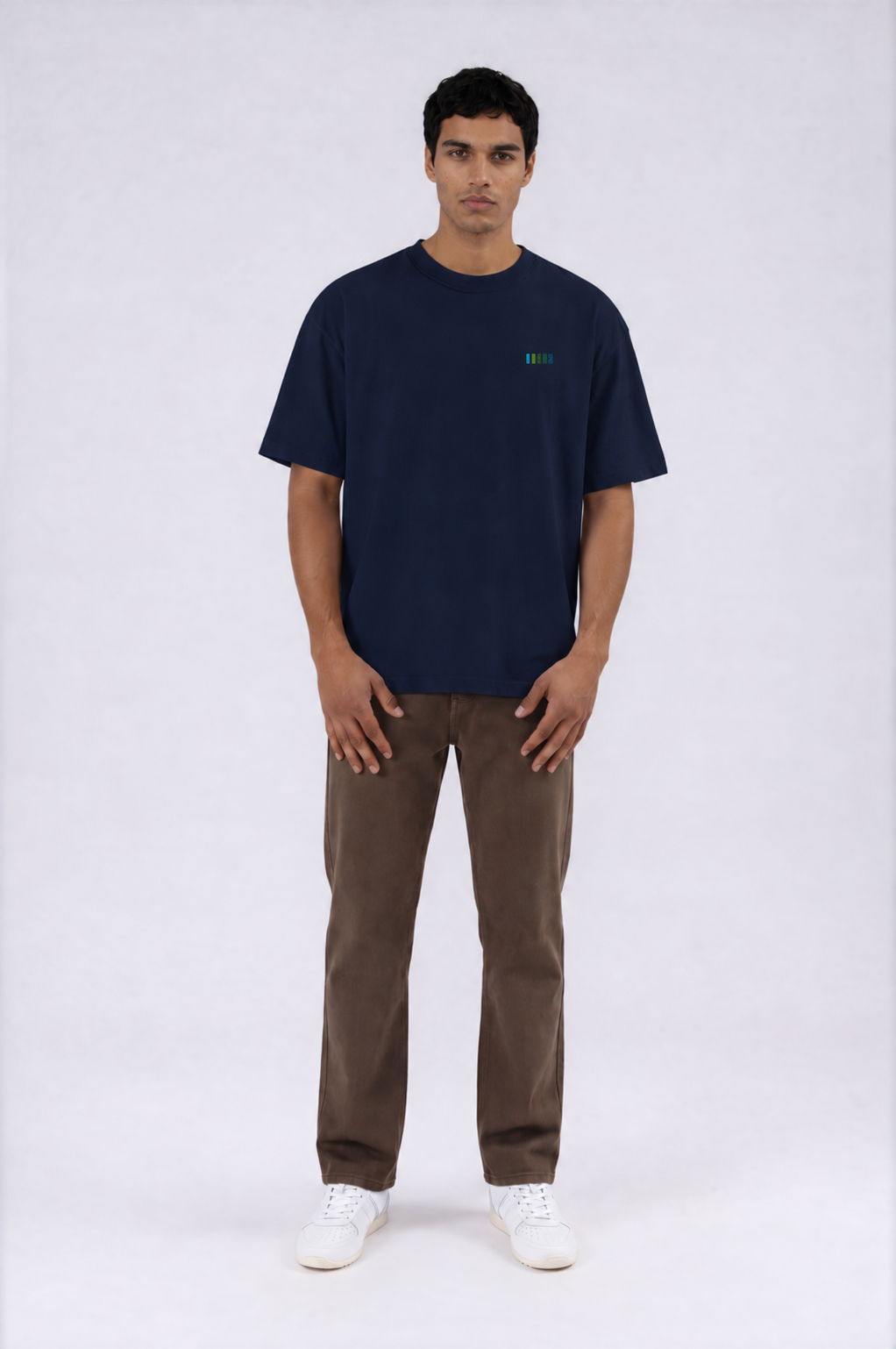 Essential Boxy Tee - Navy Blue - front - m