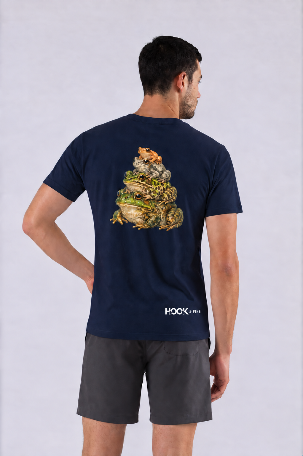 Stacked Frog Tee - Royal Blue - back