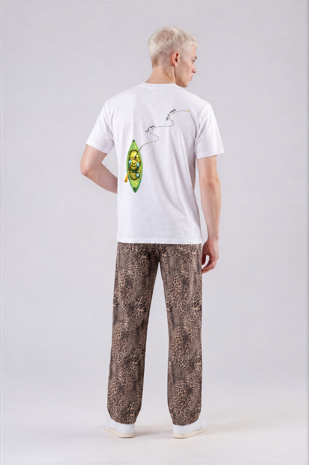Life Is Simple Tee - White - back