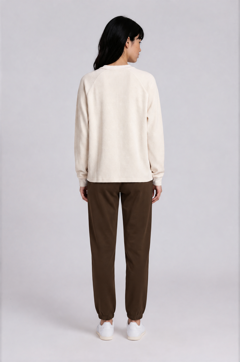 Essential Jogger Sweatpants - Coffee - back - w