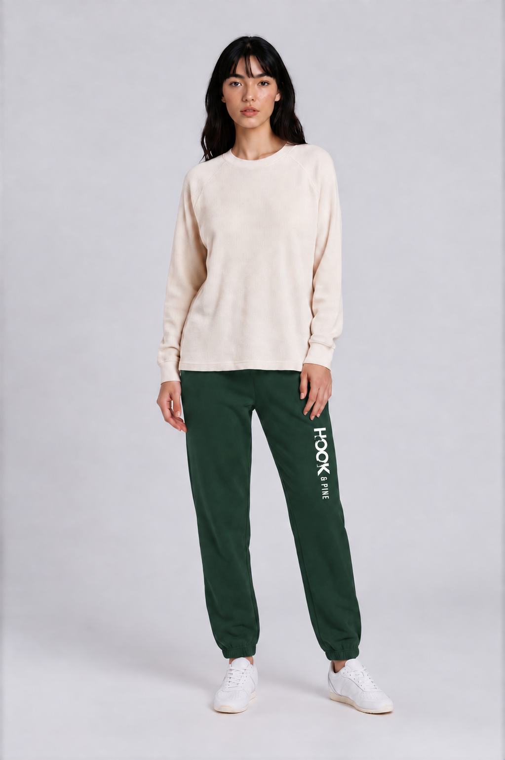 Essential Jogger Sweatpants - Dark Green - front - w