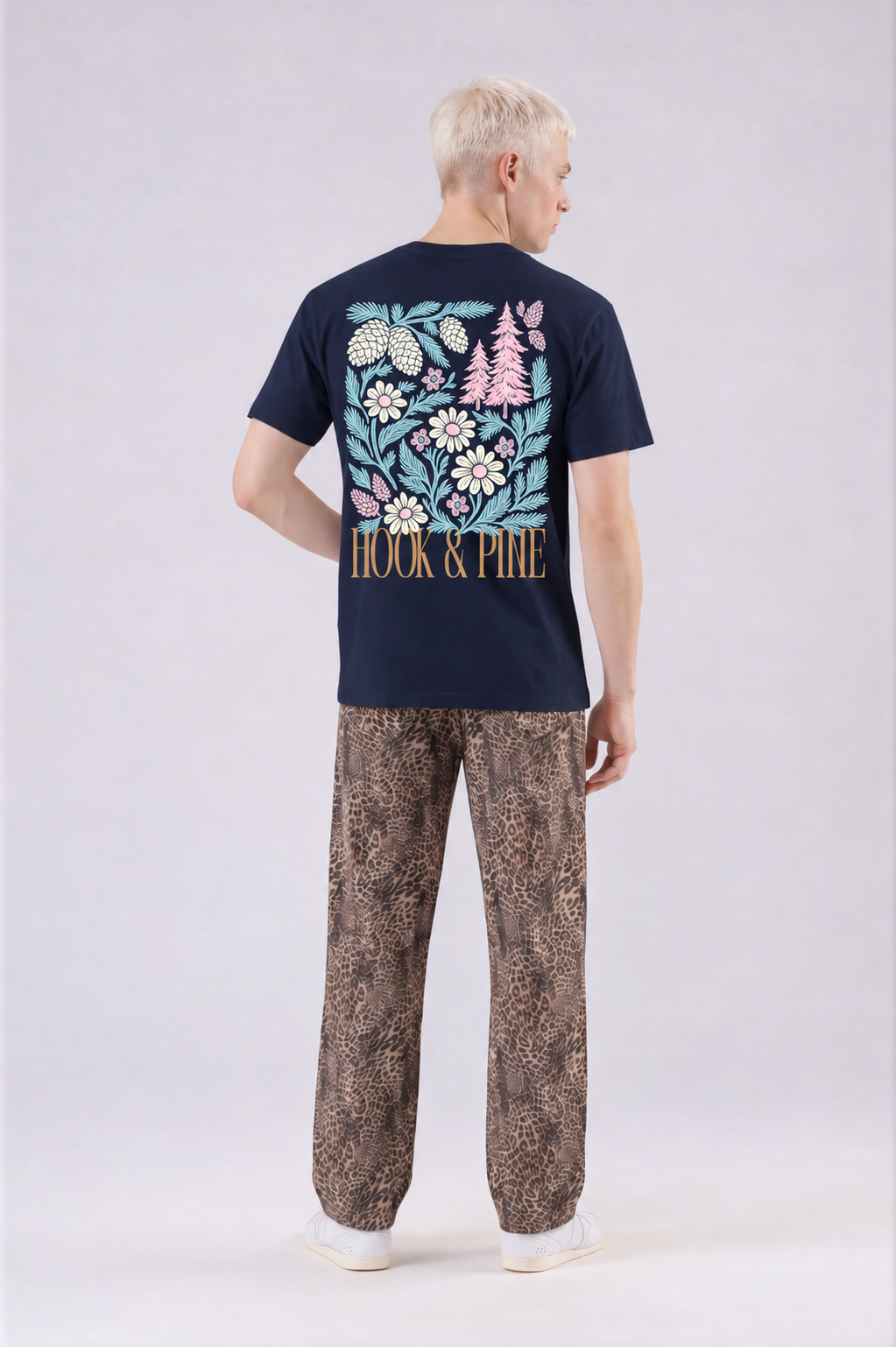 Floral Tee - Royal Blue - back