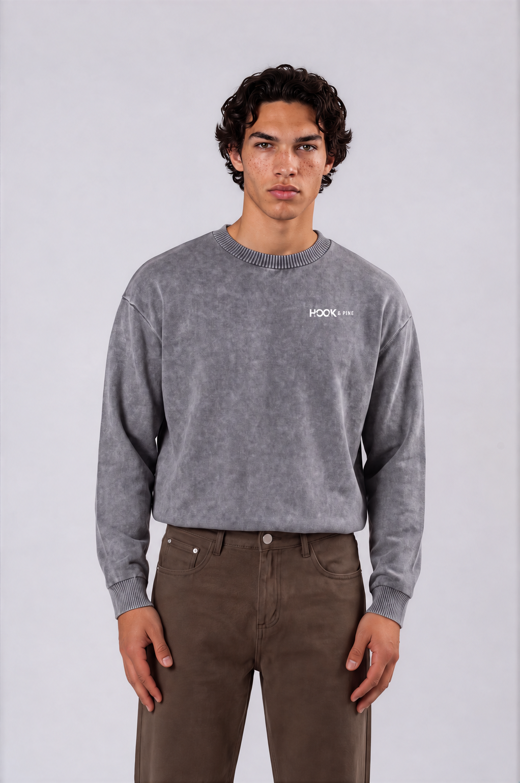 Men's Oversized Lightweight Sweater - Gray - front - m