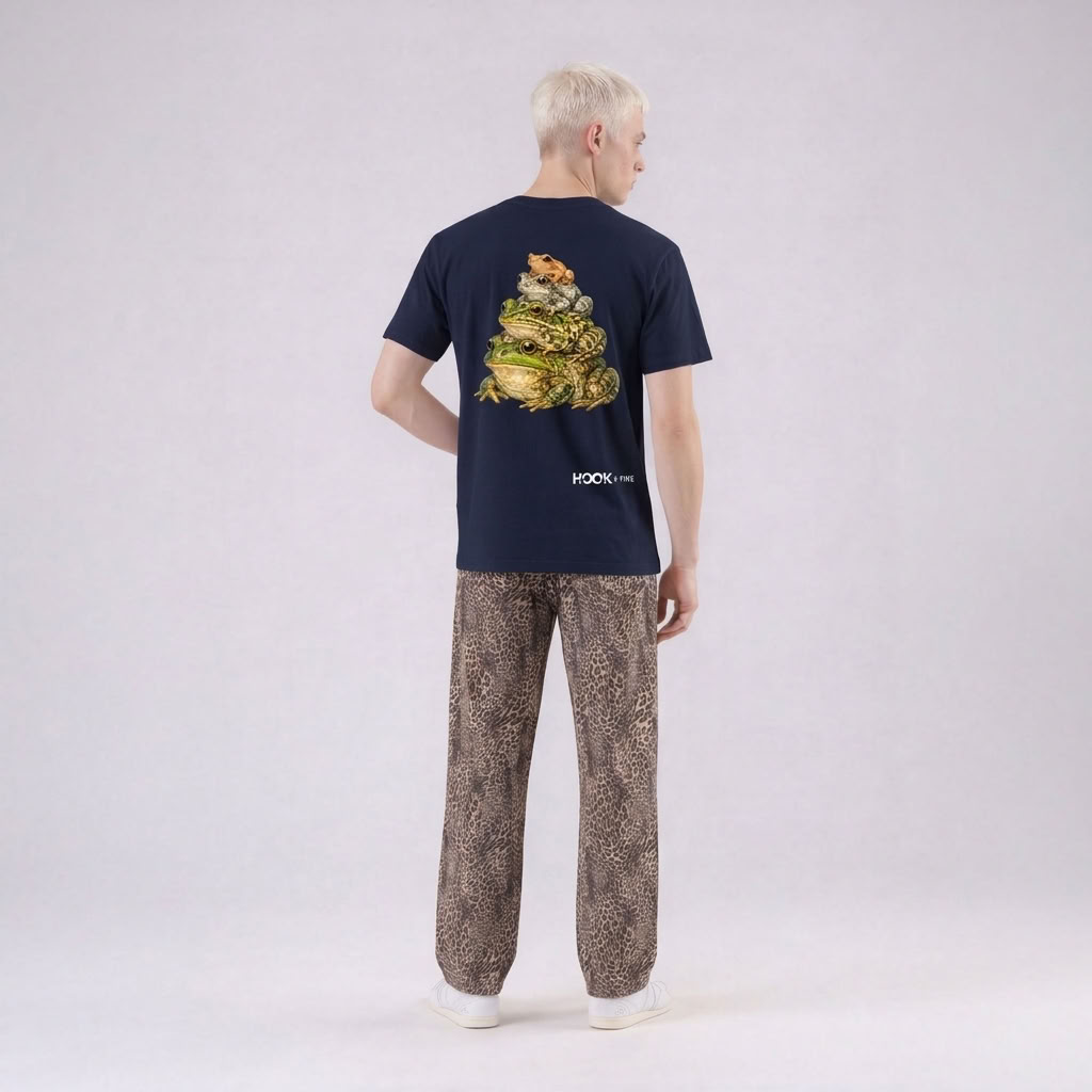 Stacked Frog Tee - Royal Blue - back