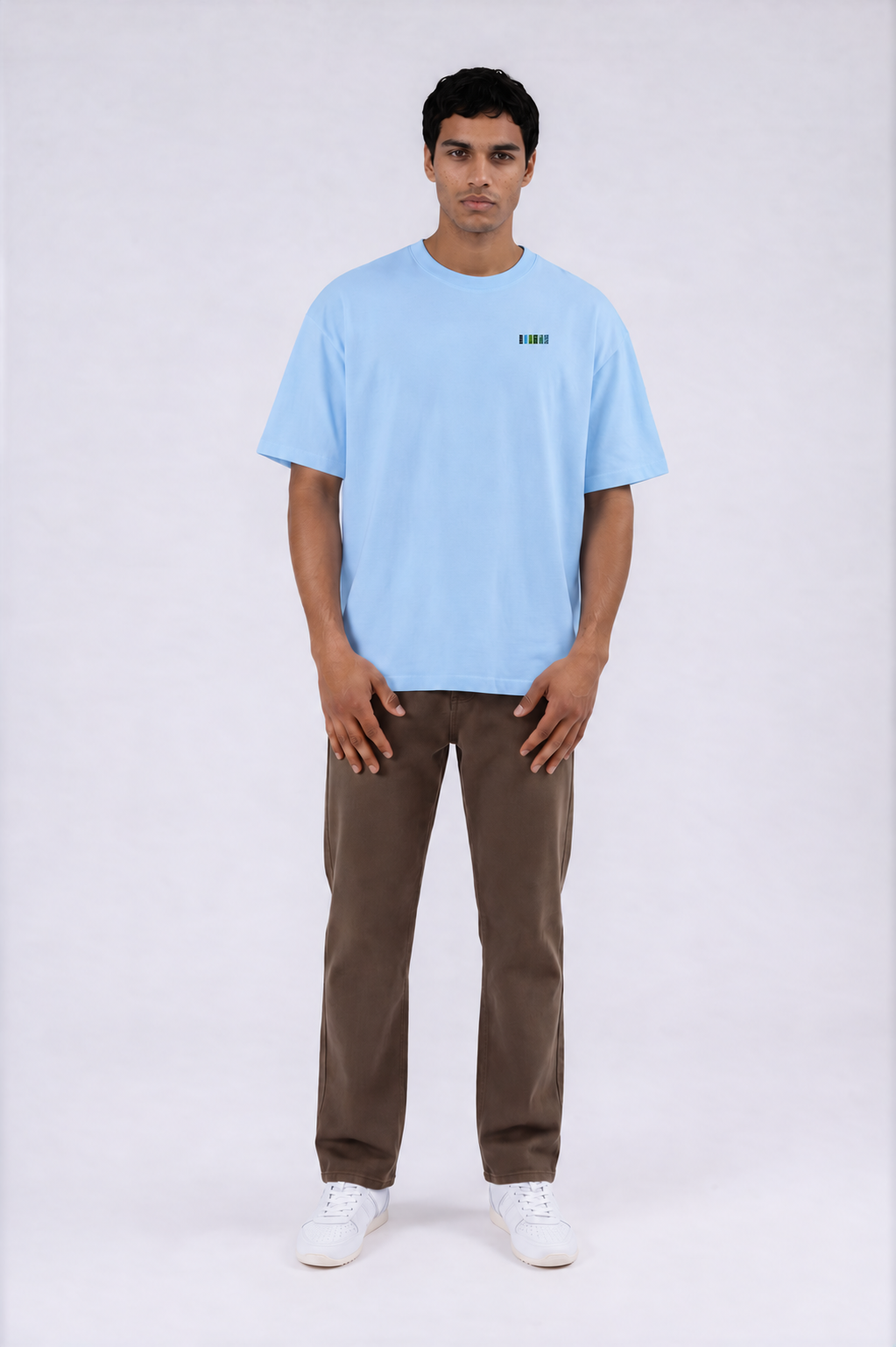 Essential Boxy Tee - Sky Blue - front - m