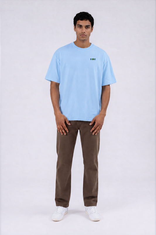 Essential Boxy Tee - Sky Blue - front
