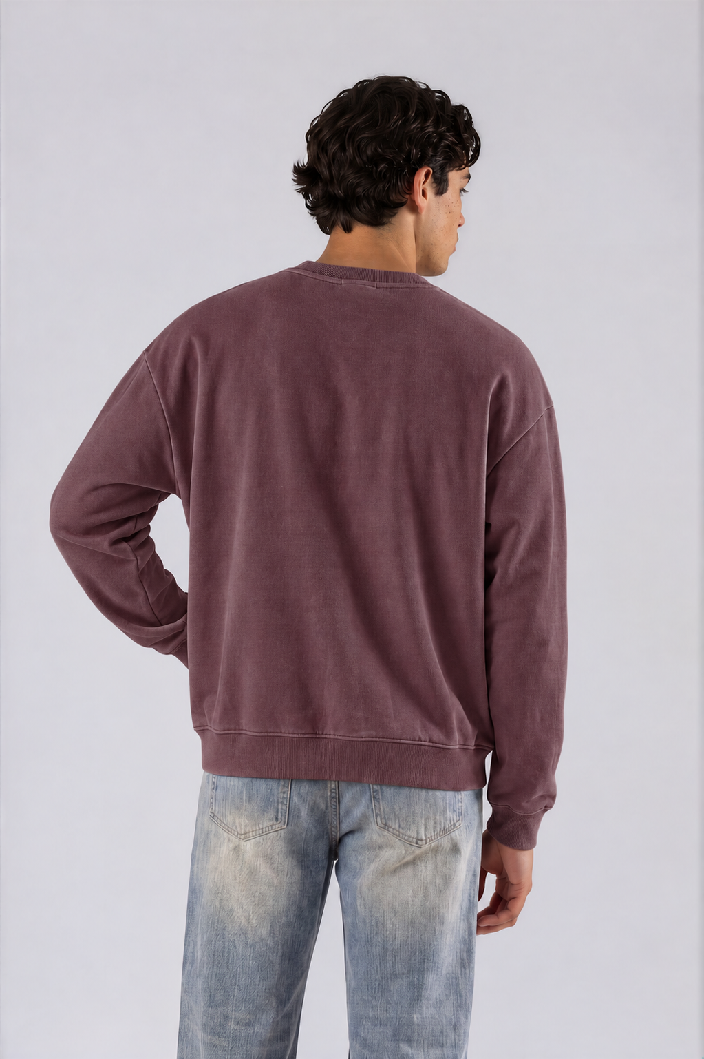 Men's Vintage Mountain Crewneck - Jujube Red - back - m