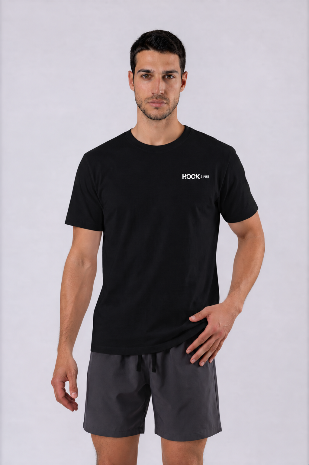 Floral Tee - Black - front