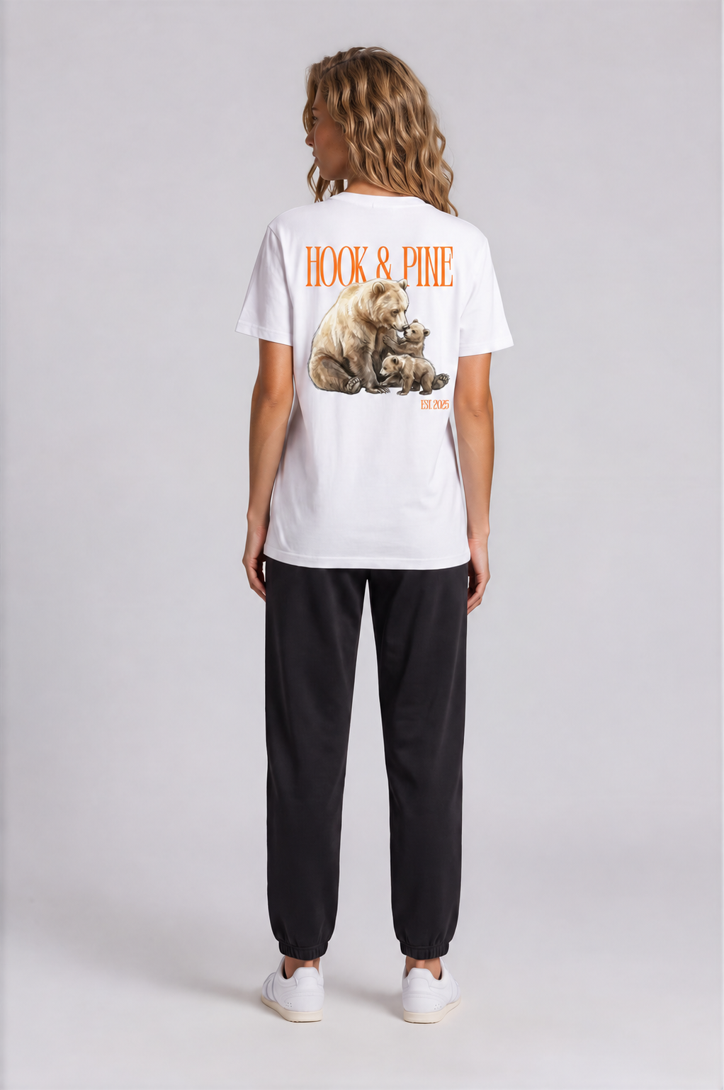 Bear Cub Tee - White - back