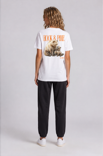 Bear Cub Tee - White - back - w