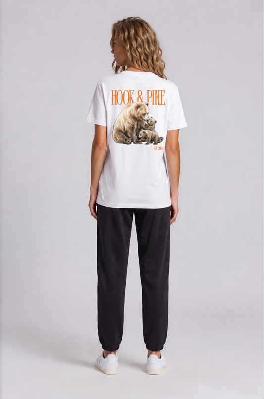 Bear Cub Tee - White - back - w