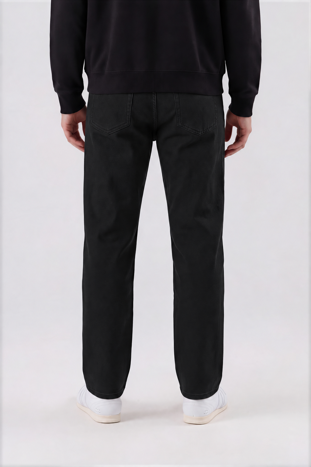 Men’s Vintage Wash Straight Leg Jeans - Black - detail