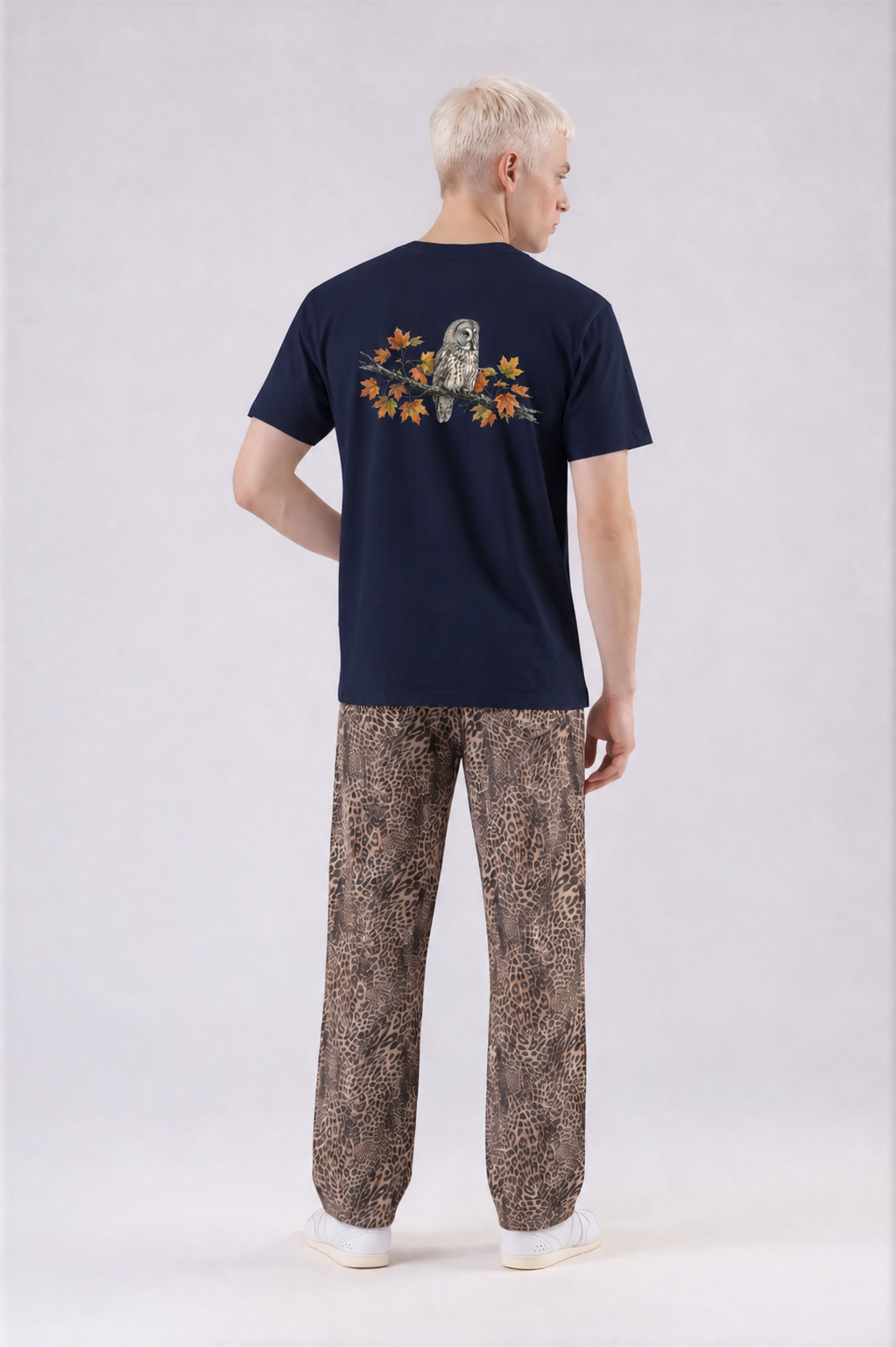 Great Grey Owl Tee - Royal Blue - front - m