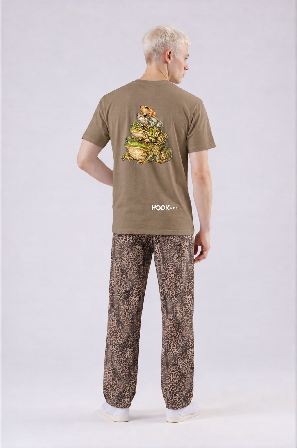Stacked Frog Tee - Coffee - back
