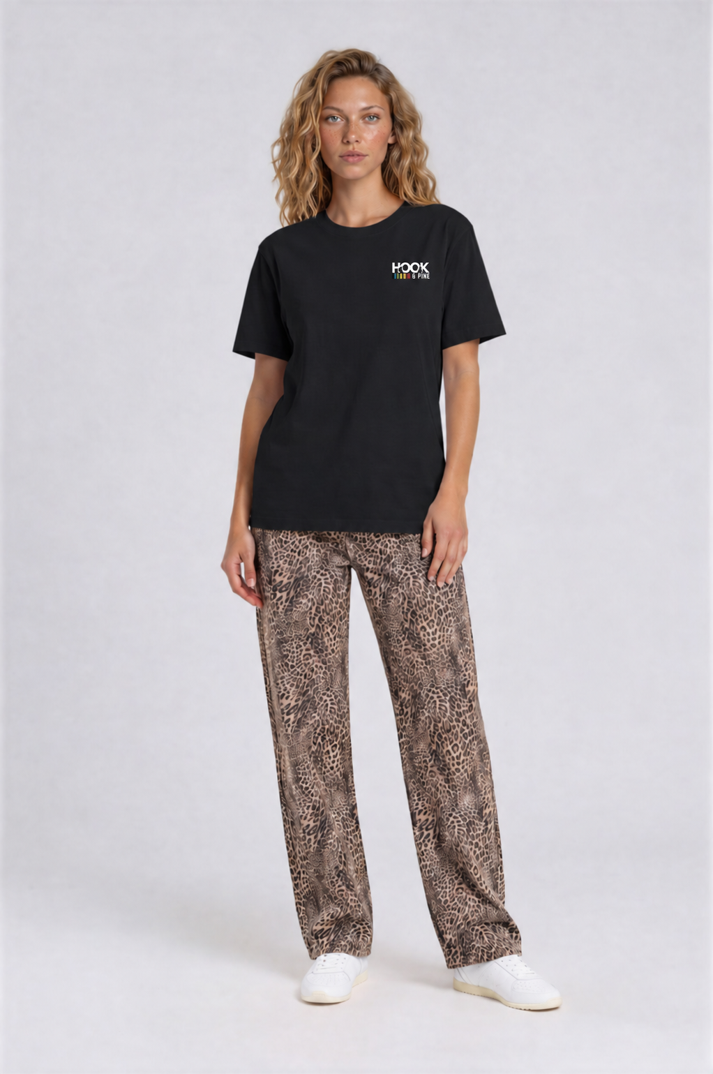 Stacked Frog Tee - Black - front
