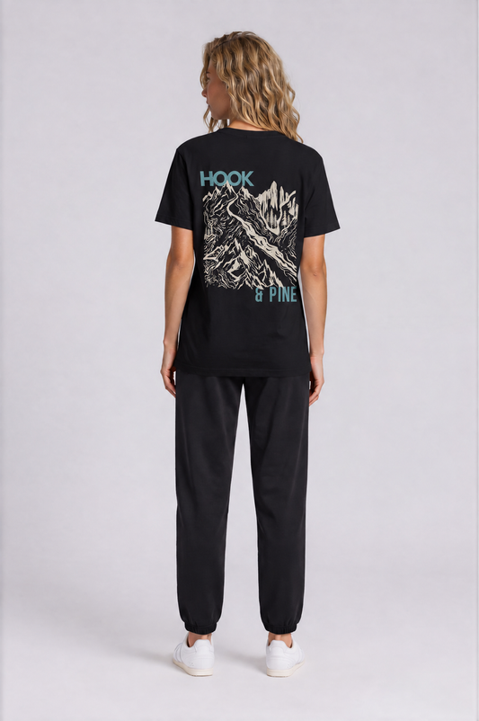 Alpine Tee - Black - back - w