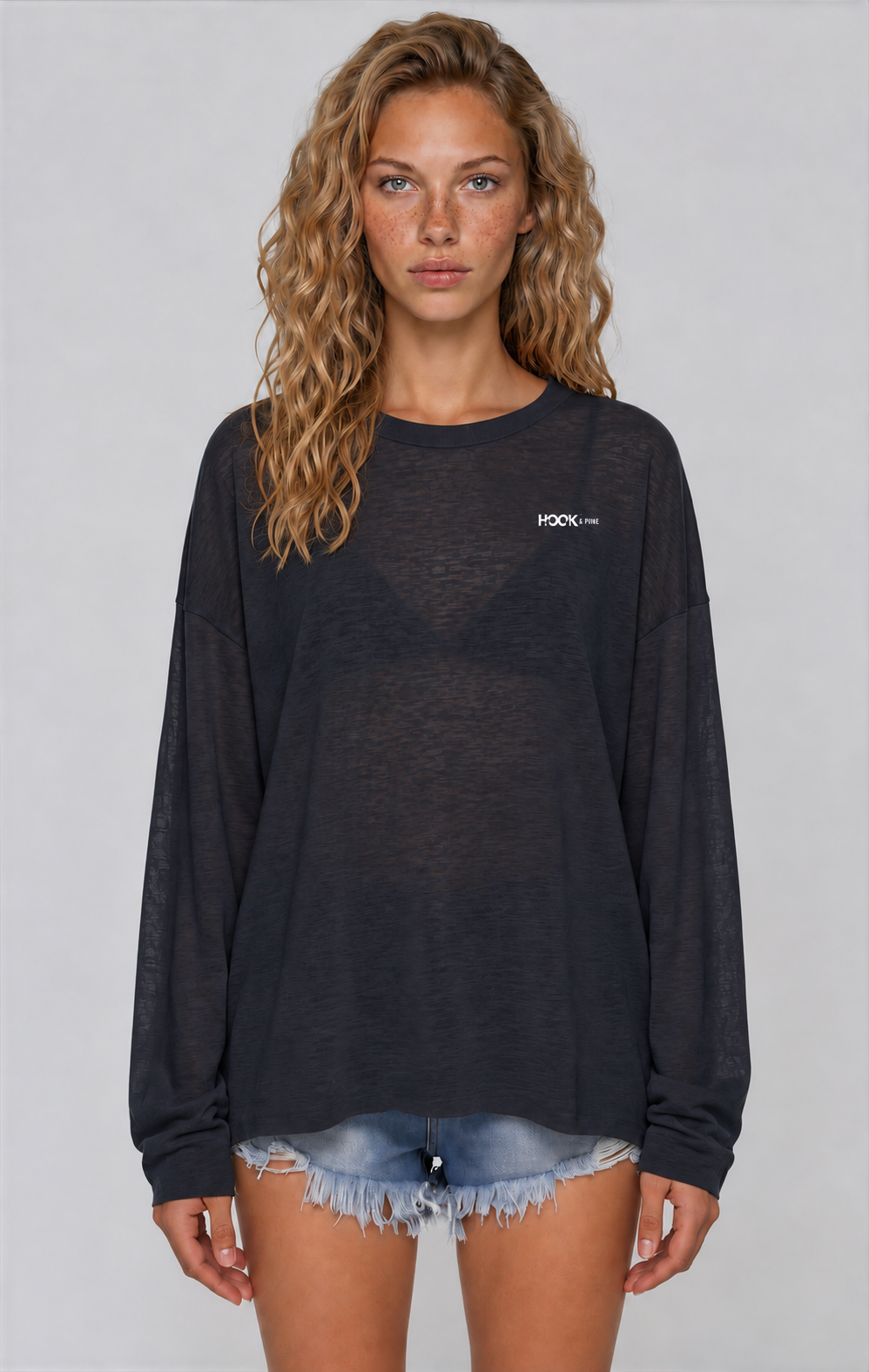 Macaw Lightweight Longsleeve - Navy Blue - front - w