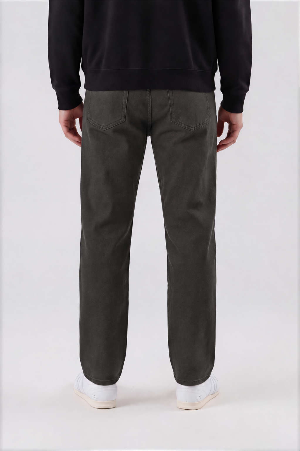 Men’s Vintage Wash Straight Leg Jeans - Dark Gray - detail