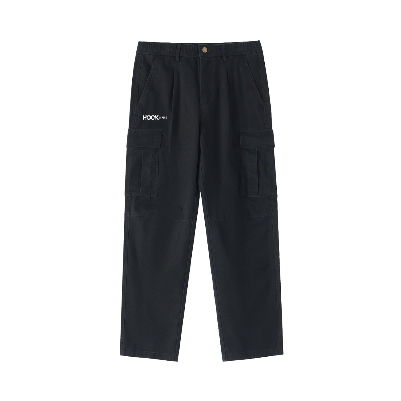 Men's Cotton Elastic-Waist Cargo Pants