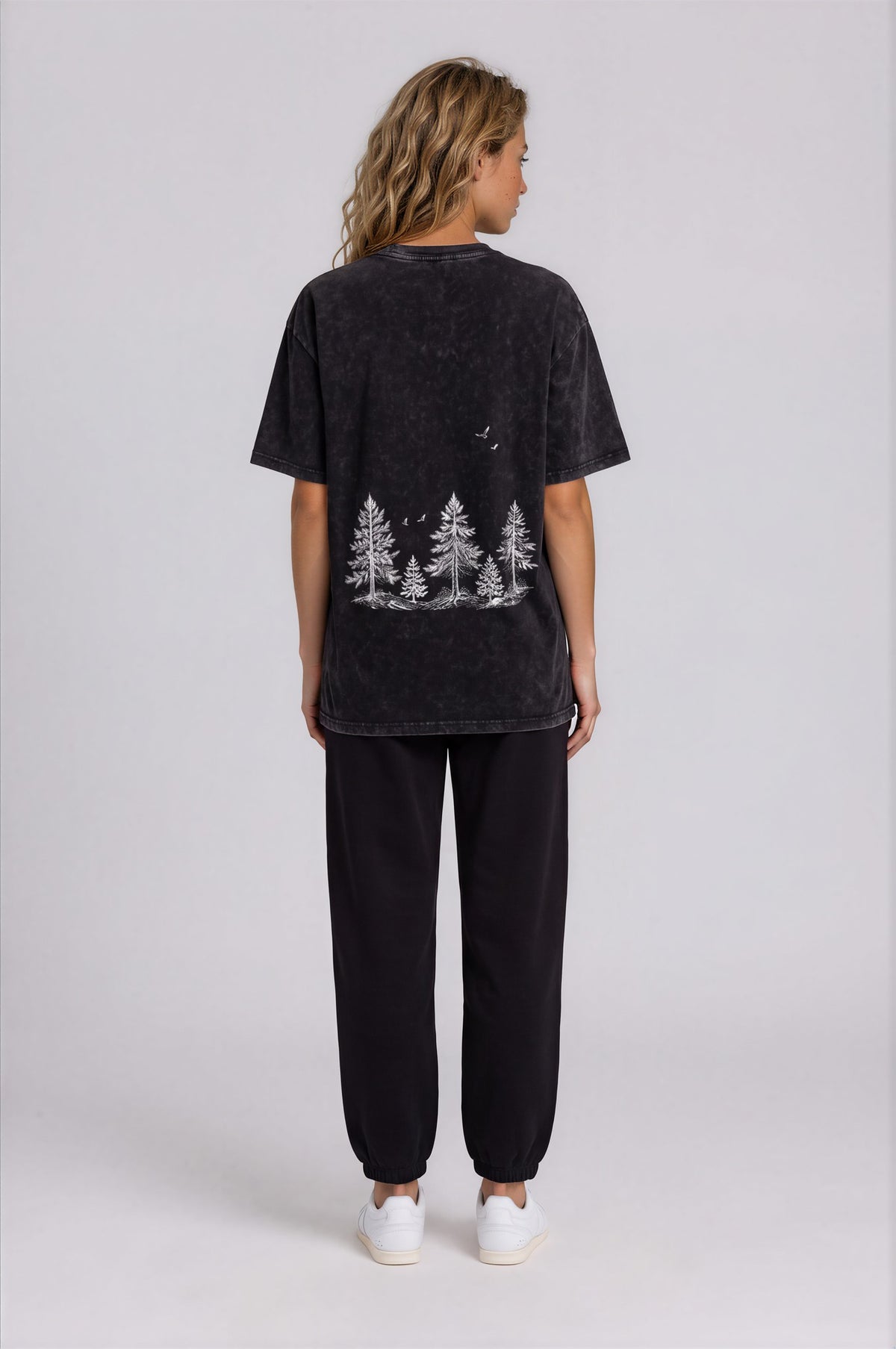 Women's Jogger Sweatpants - Black - back - w