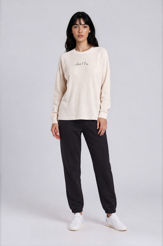 Vintage Boxy Waffle Tee - Light Apricot - front