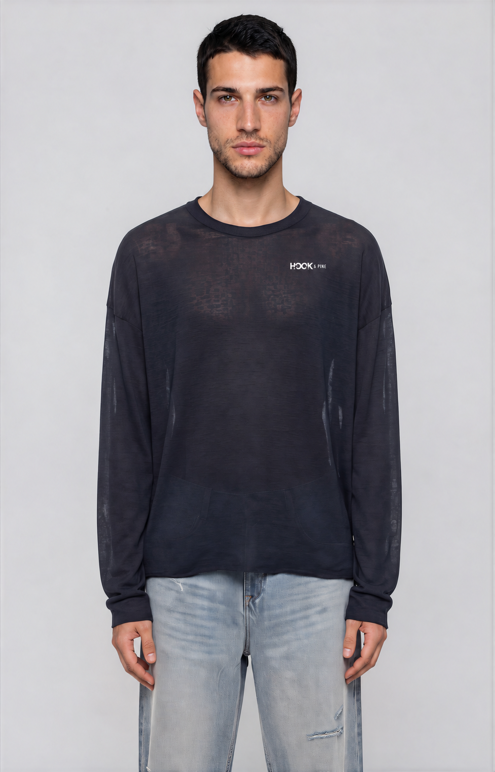 Macaw Lightweight Longsleeve - Navy Blue - front - m