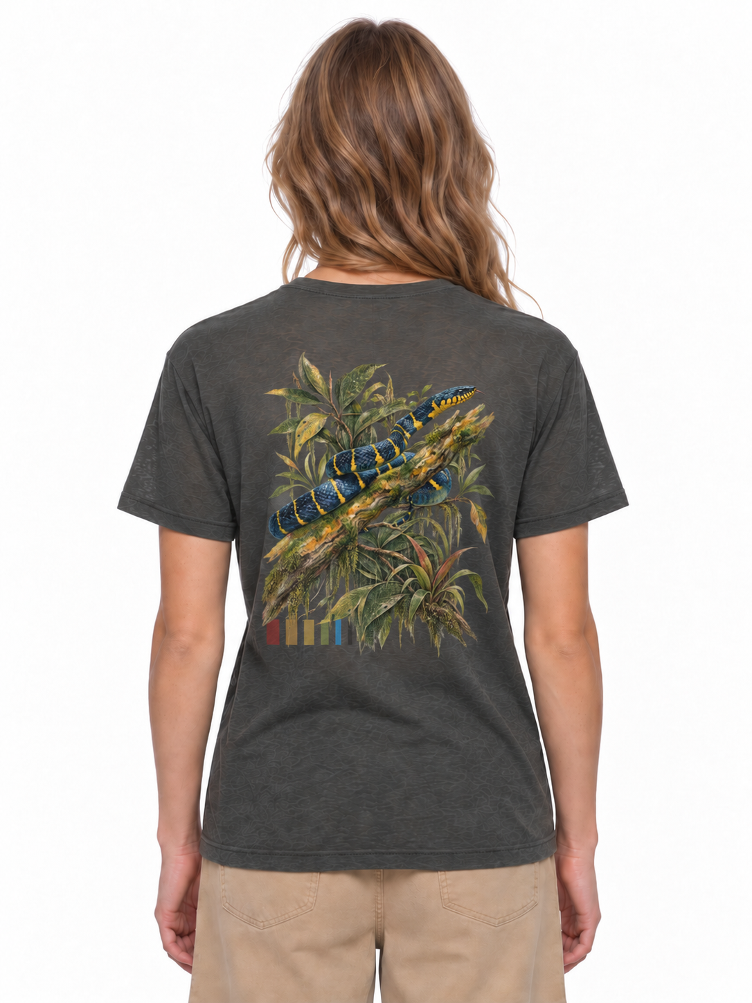 Mangrove Snake Lyocell Tee - Gray - back