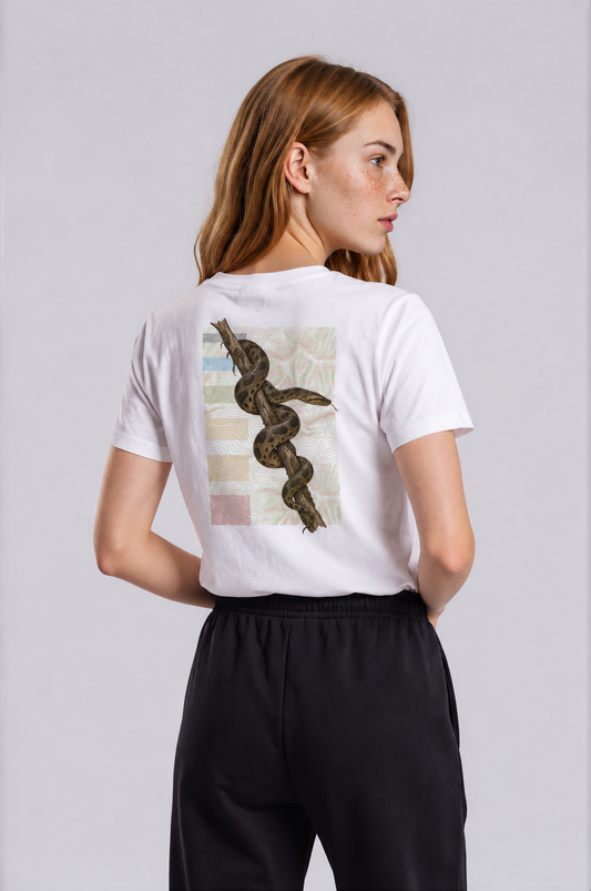Women's Quick Dry Anaconda Tee - White - back