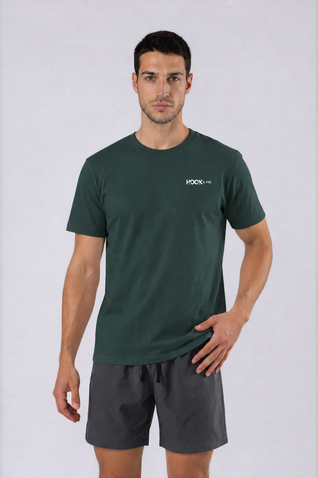 Floral Tee - Vintage Green - front
