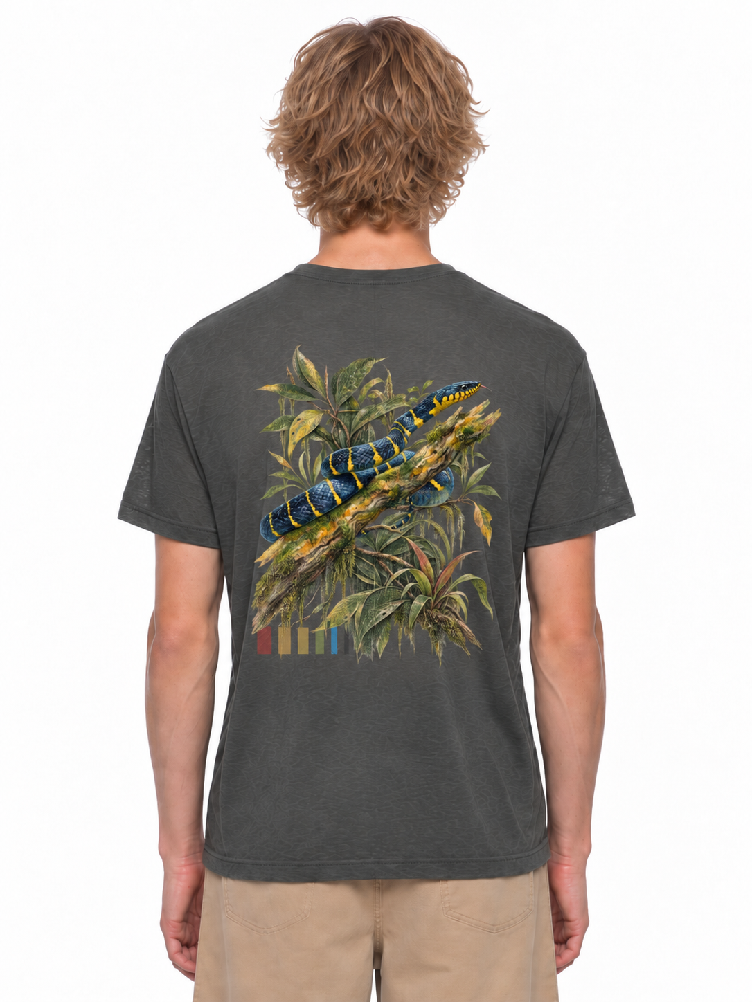 Mangrove Snake Lyocell Tee - Gray - back