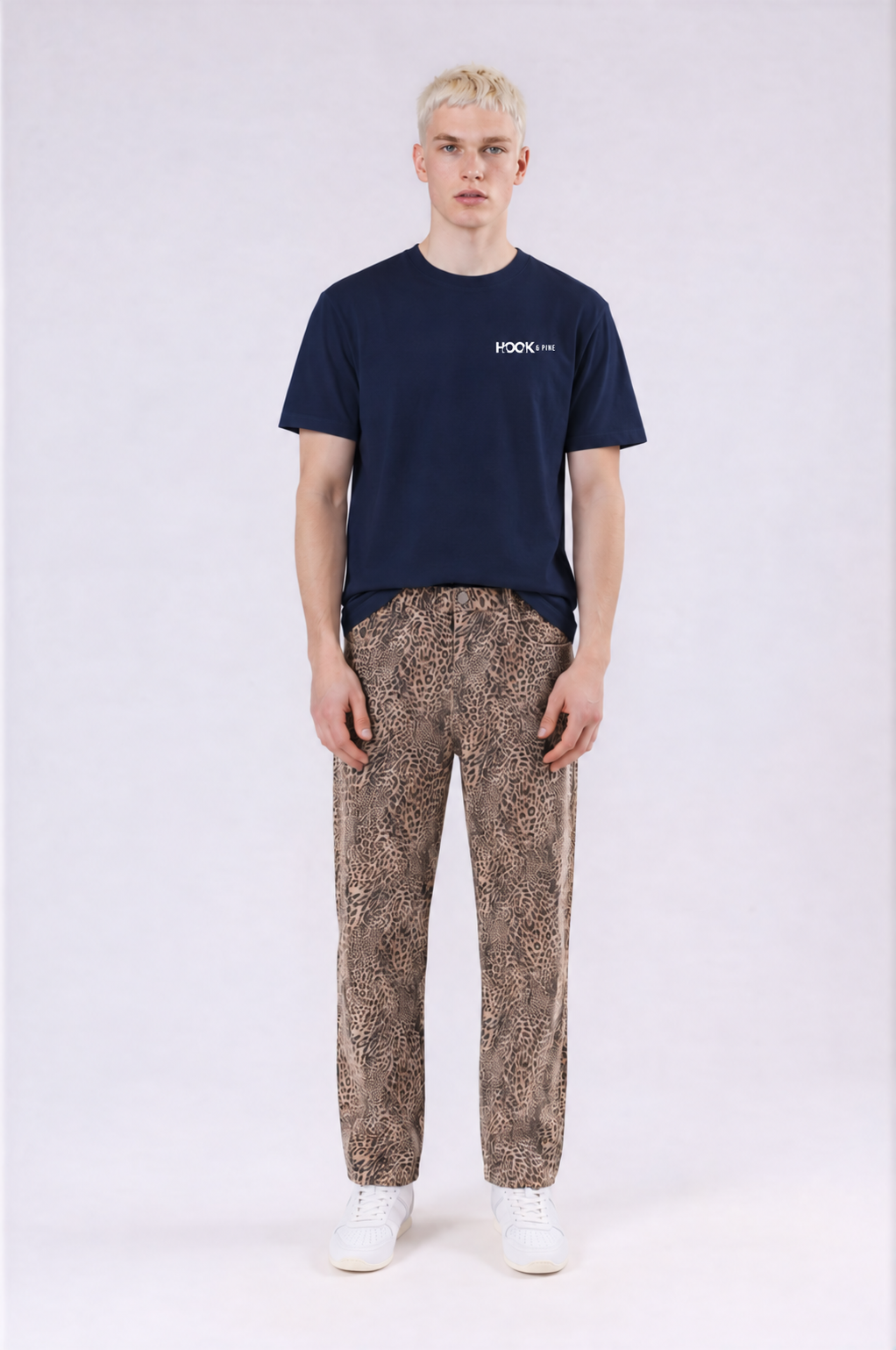 Floral Tee - Royal Blue - front