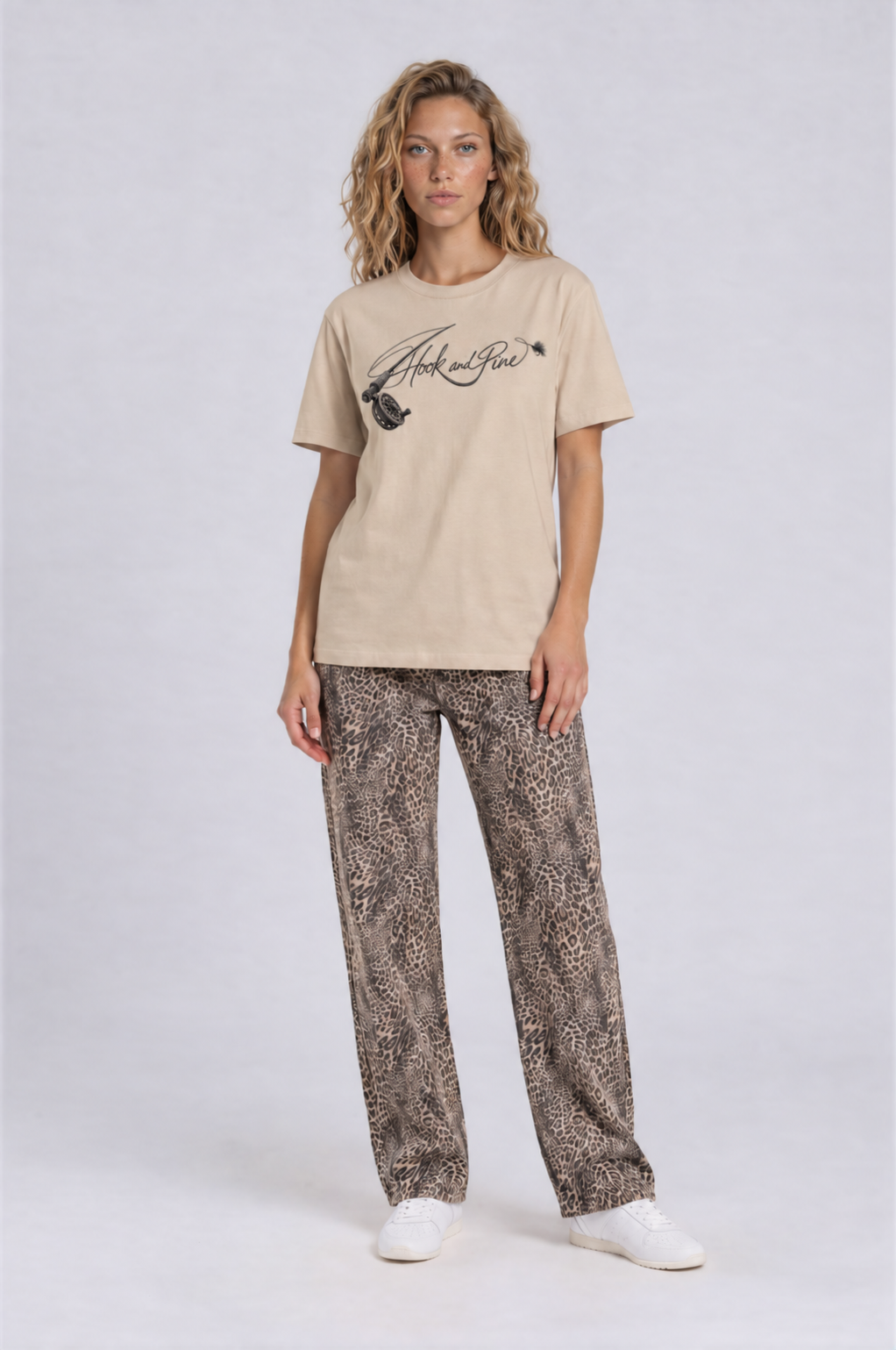 Fly Fishing Logo Tee - Khaki - front