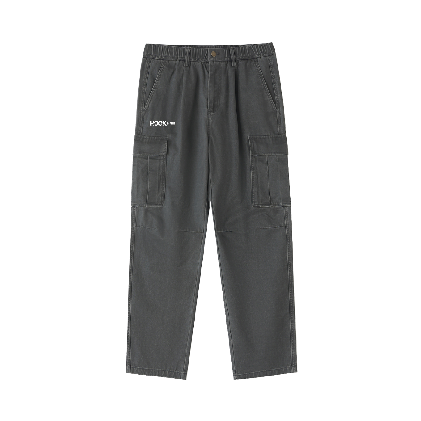 Men's Cotton Elastic-Waist Cargo Pants