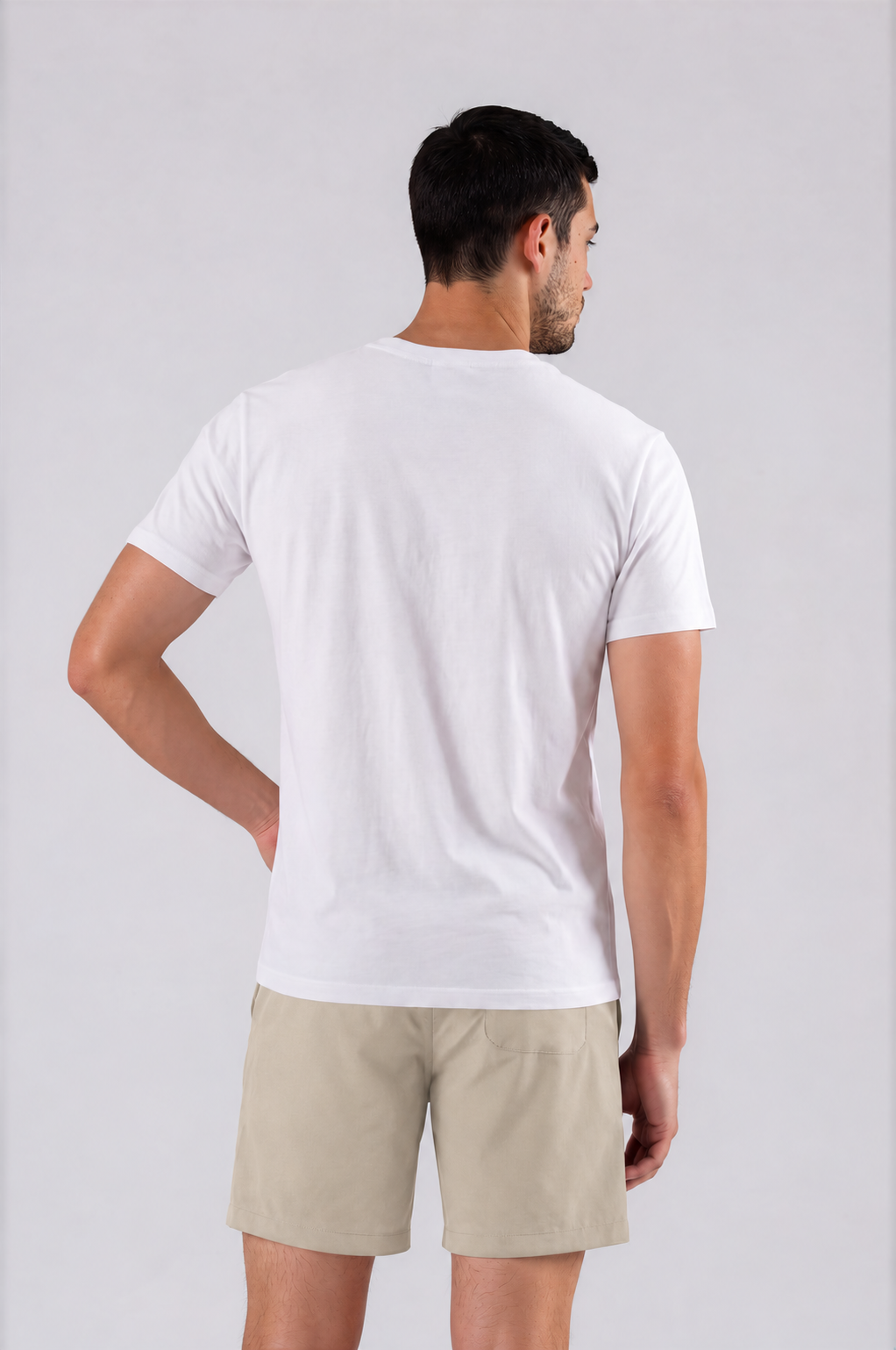 Men's Lightweight Drawstring Shorts - Khaki - back - m