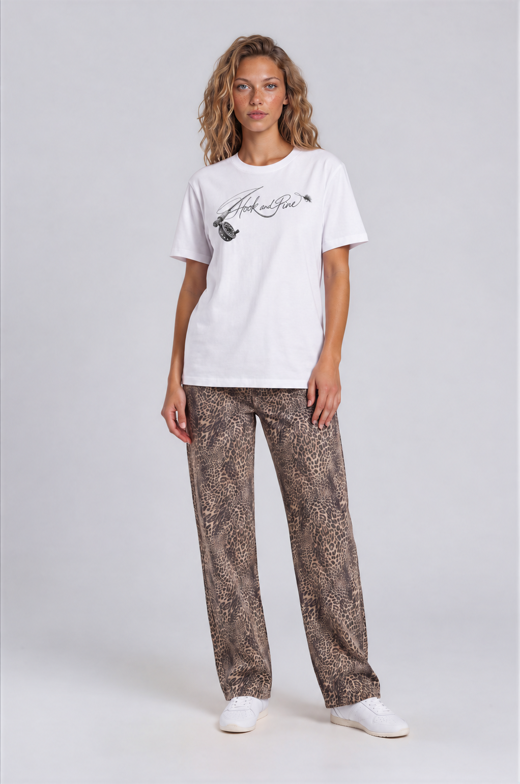 Fly Fishing Logo Tee - White - front