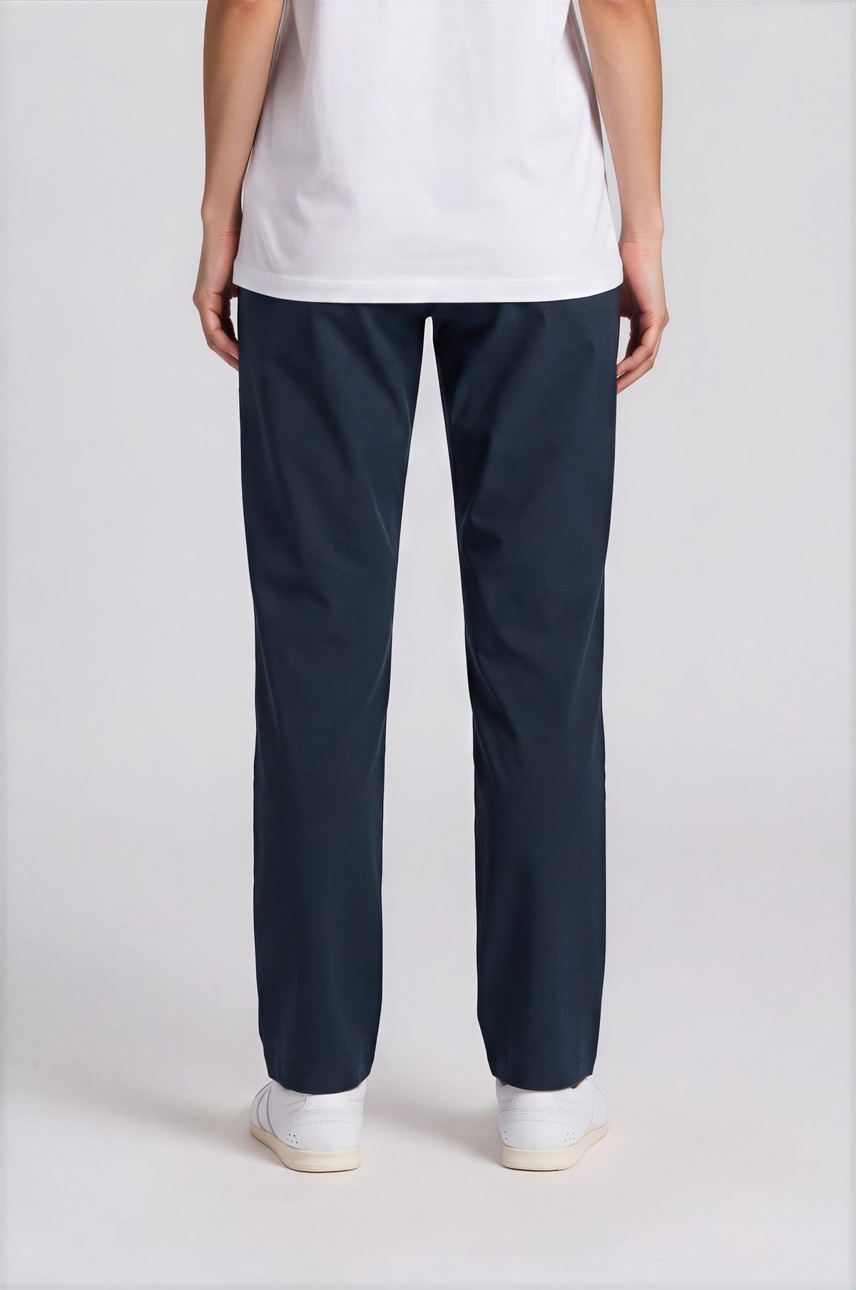 Lightweight Tapered Track Pants - Navy Blue - back detail